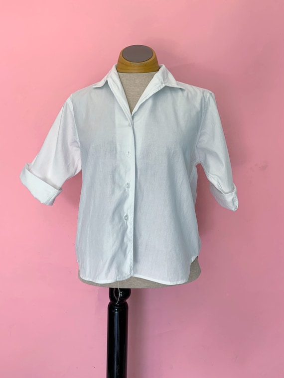 1950’s Classic White Button Down Size Large