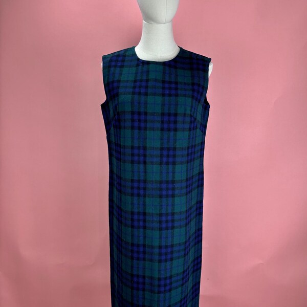60’s Teal Geometric Print Dress with Front Pockets by Pendleton main image 0