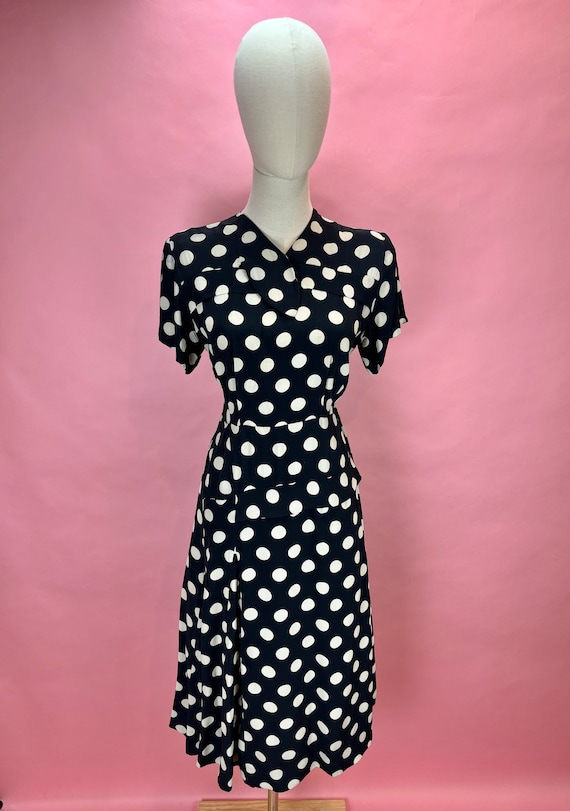 1940’s Polka Dot Rayon Dress