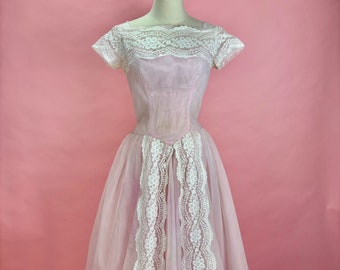 1950s Pink Party Dress