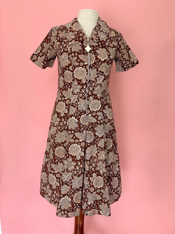 1960’s Brown Paisley Scooter Dress