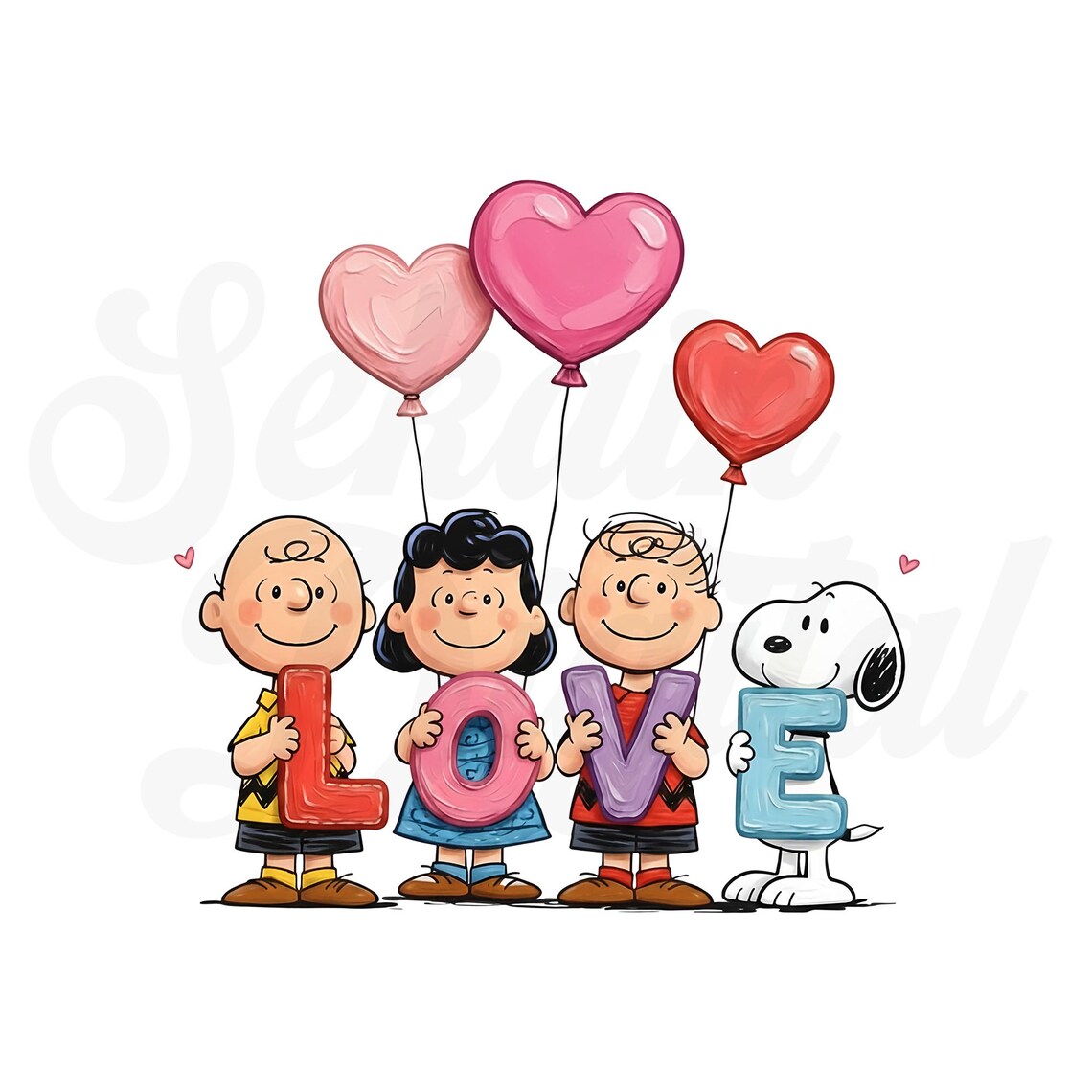 Valentine Snoopy PNG, Peanuts Love Letters Digital File - Etsy