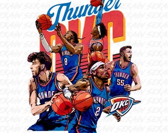 Oklahoma Thunder Basketball PNG OKC Shai Gilgeous Chet Holmgren Williams PNG Earned Not Given Thunder Up