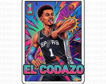 El Codazo PNG Victor Wembanyama Basketball Design Rising to the Occasion San Antonio Spurs PNG Basketball Fan Shirt Design Basketball