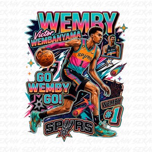 Go Spurs Go PNG Victor Wembanyama Basketball Design Rising to the Occasion San Antonio Spurs PNG Basketball Fan Shirt Design Basketball
