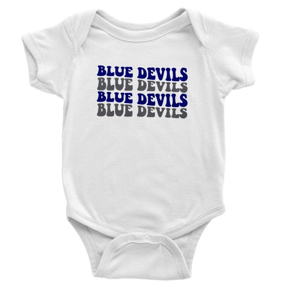 Buy Blue Devils Retro Baby Short Sleeve Onesie Duke Blue Devils Fan Cameron Crazies Duke University Football College Game Day Online in India Etsy