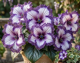 Blue Hibiscus Seeds – Rare Blue-Purple Blooms, Butterfly Leaves, Shade Garden Shrubs