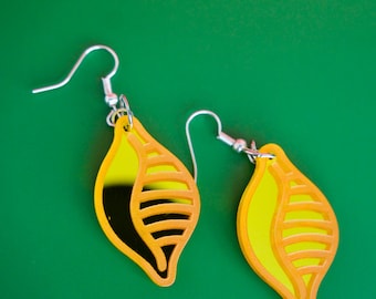 Pendientes de pasta con forma de concha de fideos Conchiglie / joyería acrílica llamativa