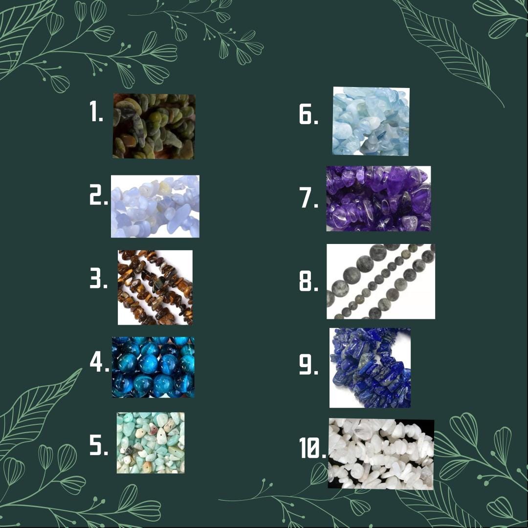Choose your Chain and Crystal(s) - Chain Necklace or Choker for men or women, Customizable Gemstone Necklace or choker - Thumbnail 2
