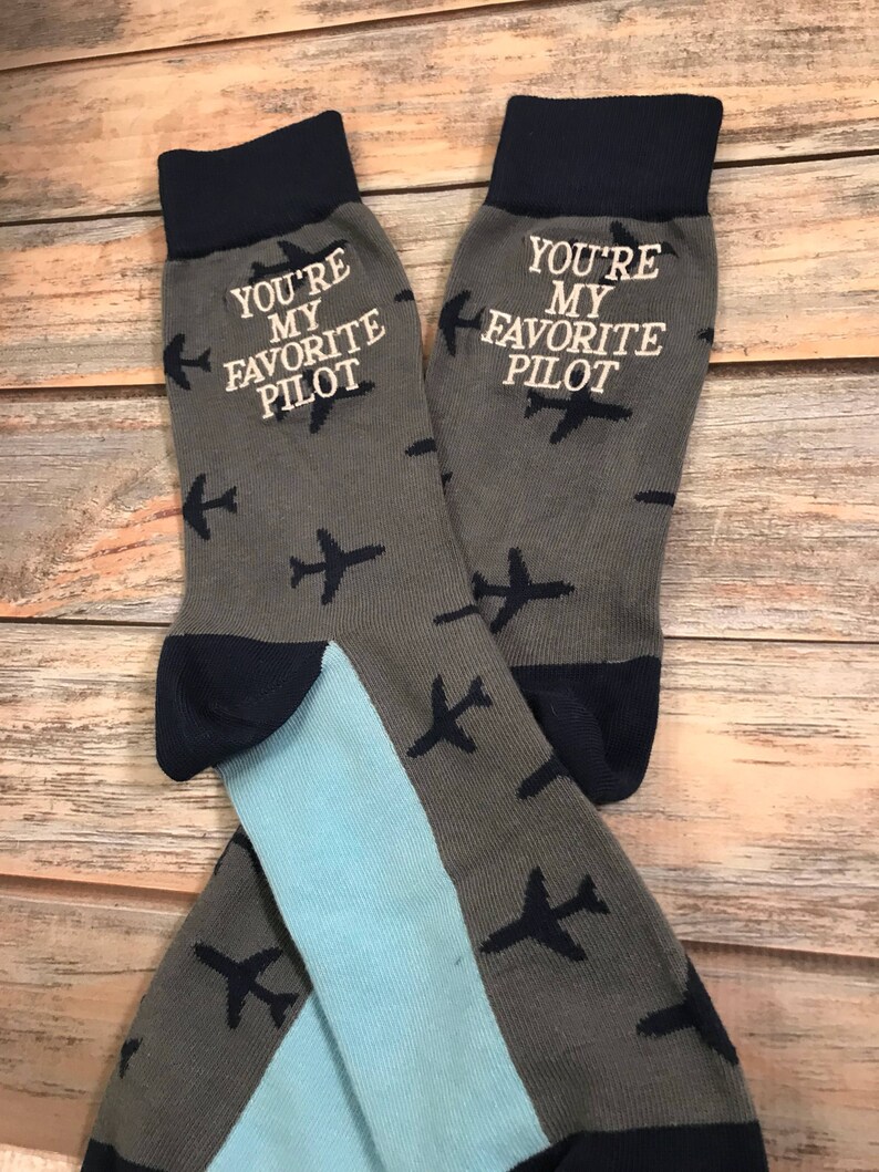 Plane Socks Mens Monogrammed Socks Airplane Pilot Socks Etsy
