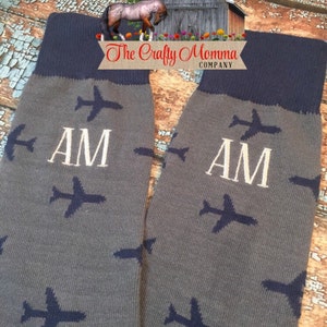 Pilot Socks - Plane Socks - Airplane Gift- mens dress socks - Pilot Graduation Gift - mens gift - mens christmas gift - pilot gift - plane