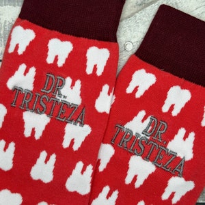 Dentist Socks - Christmas Gift for Dentists - Dental School Graduation Gift - Dentist Gift -  - Dentist Thank You Gift personalized
