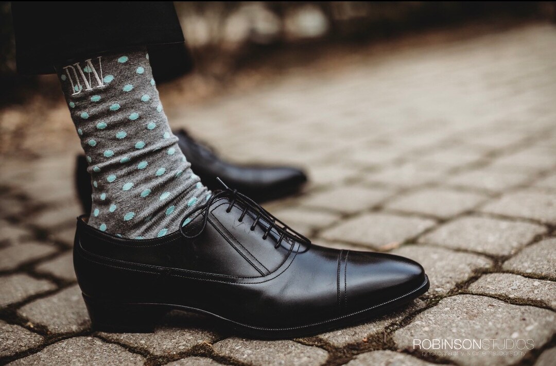 Personalized 2 Year Cotton Anniversary Socks for Him, 2nd Anniversary