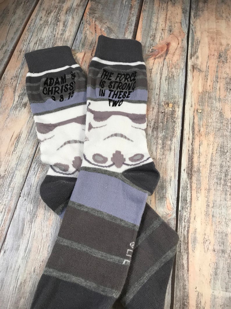 second anniversary gift two year anniversary gift embroidered socks cotton husband gift Star Wars Gift Anniversary Socks
