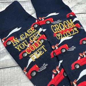 Groom Socks - Grooms Cold Feet Socks - Wedding Gift From Wife - Just Married Gift - Wedding Socks - Wedding Socks - Personlized Wedding Sock