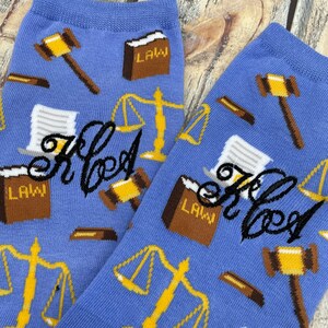 Womens Lawyer Socks - Law School Graduation Gift - Lawyer Gift - second anniversary - Womens Christmas Gift - Judge - Christmas Gift for Men