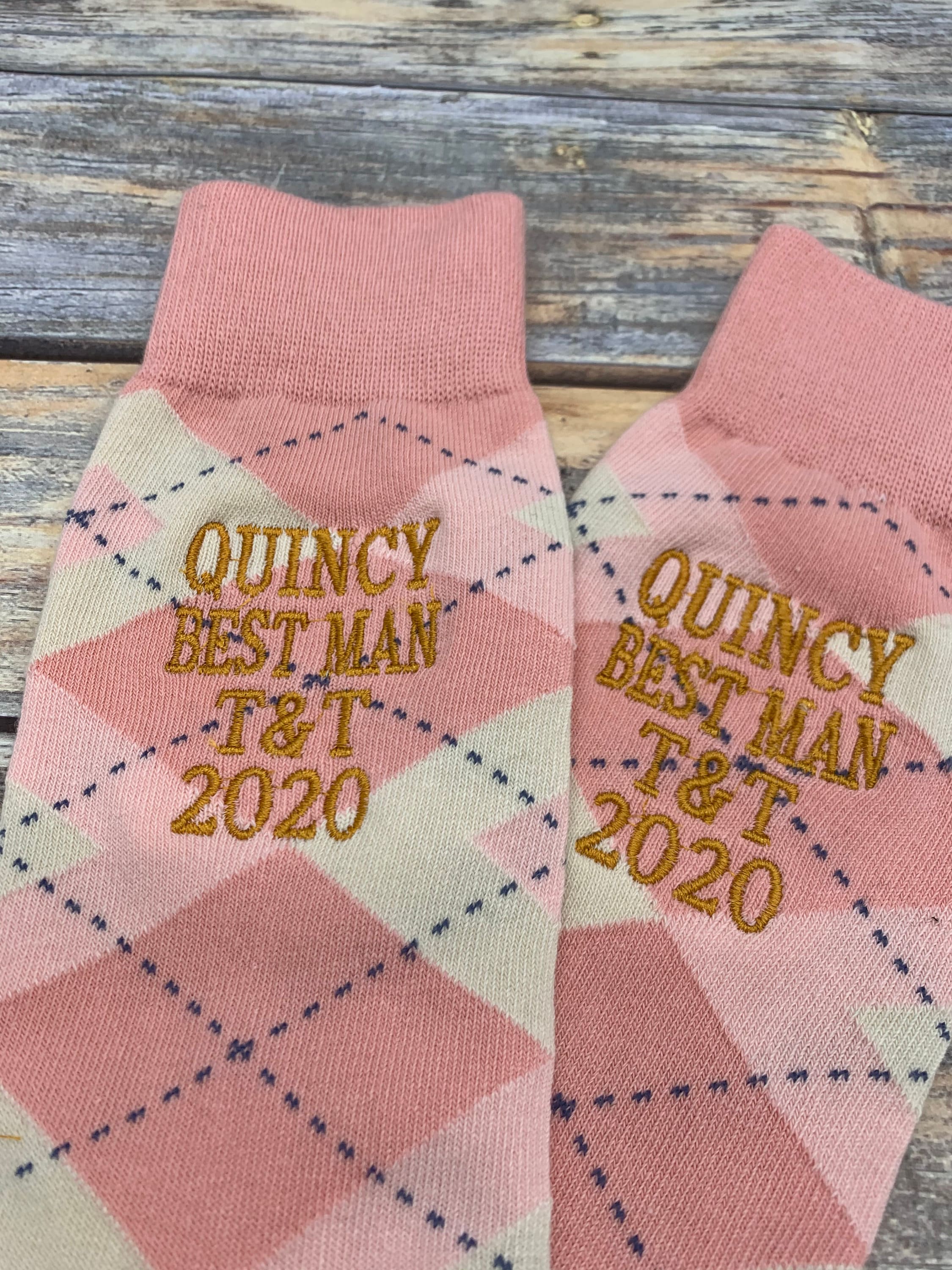 open lace back dress Pink Brown Tan Argyle Wedding Groomsmen Men's Dress Socks main image 0