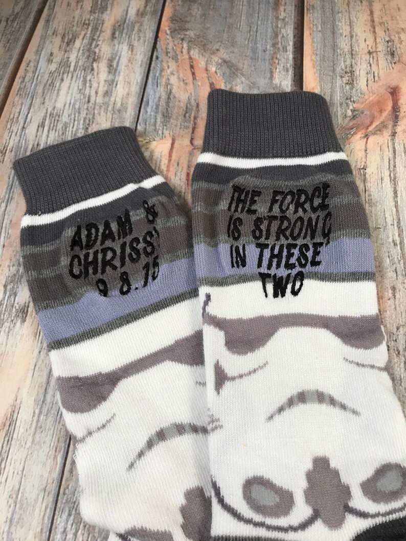 second anniversary gift two year anniversary gift embroidered socks cotton husband gift Star Wars Gift Anniversary Socks
