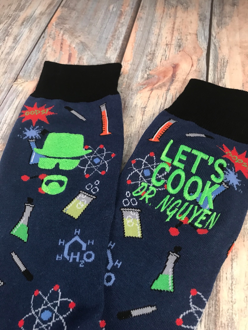 Chemistry Socks Breaking Bad Gift Heisenberg Chemist Gift Man Gift White Coat Ceremony Gift Breaking Bad Socks Scientist Gift