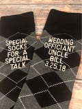 Embroidered Wedding Officiant Socks – Personalized Minister Gift