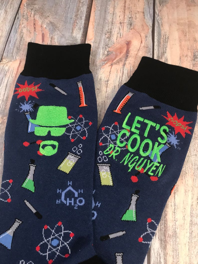 Chemistry Socks Breaking Bad Gift Heisenberg Chemist Gift Man Gift White Coat Ceremony Gift Breaking Bad Socks Scientist Gift