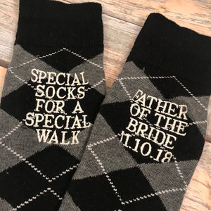 Custom Father of the Bride Special Wedding Socks, Wedding Socks for the Father of the Bride, Bride’s Father Socks Personalized Gift for Dad