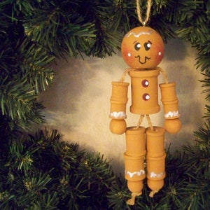 Gingerbread Ornament, Gingerbread Spool Ornament, Gingerbread Tree Ornament, Gingerbread Ornament for Christmas Tree