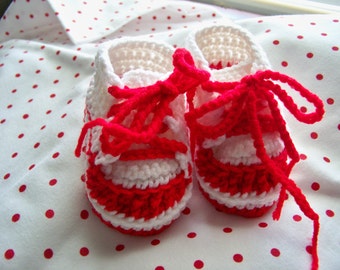 Crocheted Baby Tennis Shoes