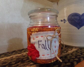 Fall Primitive Candle Wrap