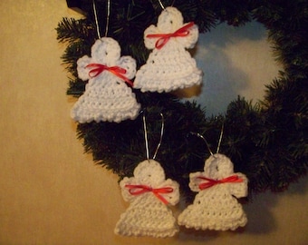Angel Ornament, Crocheted Angel Ornament, Angel Christmas Ornament, Package Ornament, Christmas Angel
