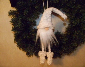 Gnome Babies, Snowbaby gnome, Nisse Gnome, Hanging Gnome, Winter Gnome, Snowflake Gnome, Snow Gnome