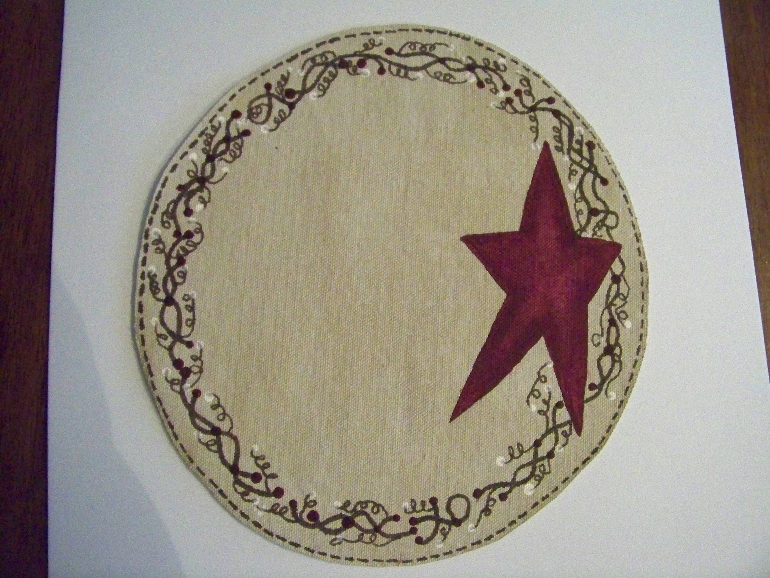 Primitive Candle Mat Farmhouse Candle Mat Rustic Candle Mat Etsy