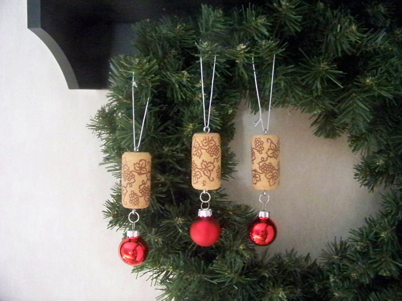 Wine Cork Christmas Ball Ornaments Etsy