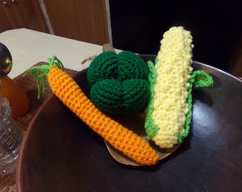 Crochet Vegetable Bowl Fillers, Kitchen Decor, Farmhouse Decor, Country Decor