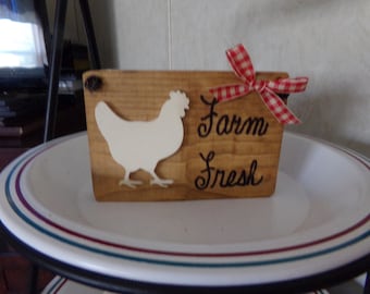 Tiered Tray Signs, Chicken Theme Sign, Farm Fresh Sign, Farmhouse Signs