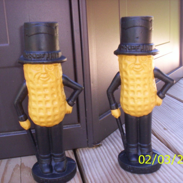 Vintage Mr Peanut Cast Iron Bank