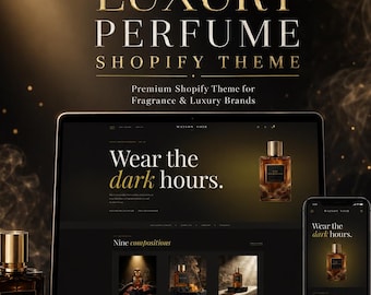 Luxury Perfume Shopify Theme, Dark Fragrance Website Template (OS 2.0)