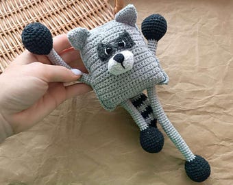 Stretch Raccoon Amigurumi Crochet Pattern (PDF Download)