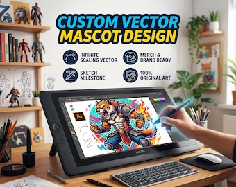 Custom Vector Mascot and Character Illustration Service | Cartoon Mascot Character for Esports Gaming Food Trucks and Brand Logos