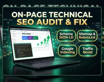 Technische SEO-audit en implementatieservice voor on-page SEO | Metatags, schema-markup, sitemap, robots.txt, Google-indexering, rankingverbetering