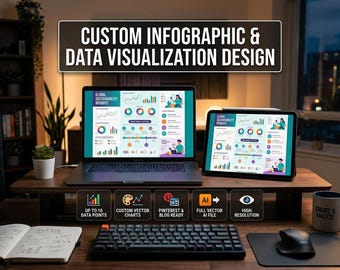 Custom Infographic and Data Visualization Design Service | Visual Statistics Timeline Process Flowchart and Business Marketing Graphic