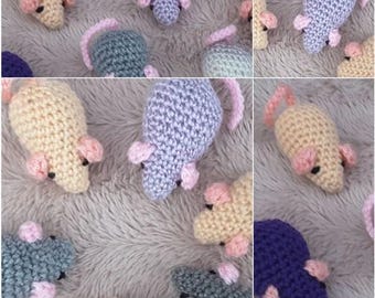 Amigurumi Mice Crochet Pattern | DIY Plush Toy Tutorial (PDF Download)