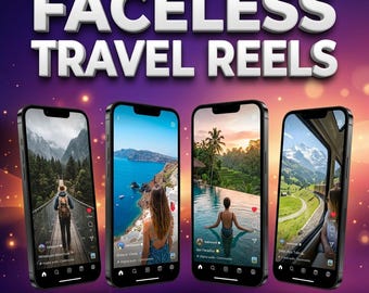 Faceless Travel Reels Bundle | Aesthetic Wanderlust Scenic Destinations Luxury Resorts Instagram Reels TikTok YouTube Shorts Video Pack