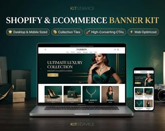 Shopify and Ecommerce Store Hero Banner Kit Design Service | Custom Website Slider Banners Promotional Sale Graphics Collection Covers