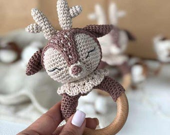 Amigurumi Deer Rattle Crochet Pattern (PDF Download)