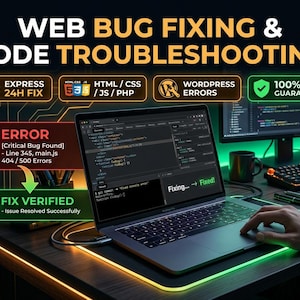 Servicio de corrección de errores y solución de problemas en desarrollo web / HTML, CSS, JavaScript, PHP, WordPress: solución rápida de errores de diseño y adaptabilidad
