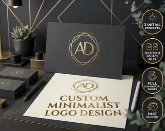 Custom Modern Minimalist Logo Design Service | Professional Business Brand Identity Clean Luxury Vector Logo Design for Company and Startup