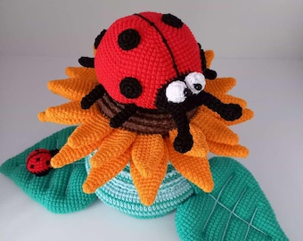 Crochet Sunflower Stacking Pattern PDF | DIY Botanical Floral Decor Tutorial | Cute Handmade Plant Download