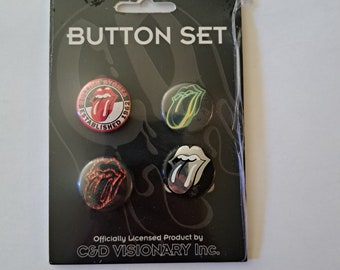 Rolling Stones Button Set 1 inch