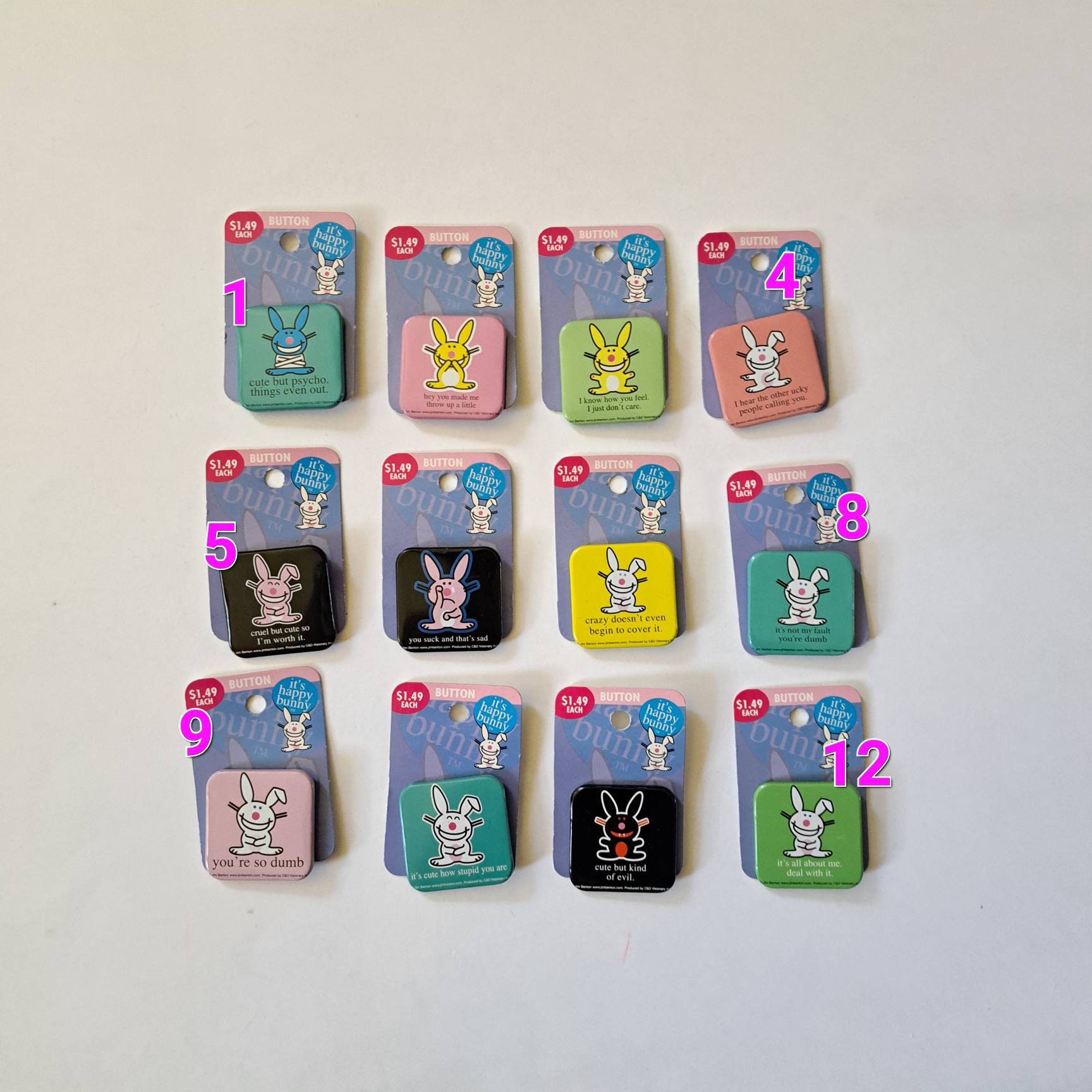 It's Happy Bunny Pin Pinback Original Deadstock Rare - Etsy